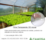 Filme Plástico Transparente 150 Micras 