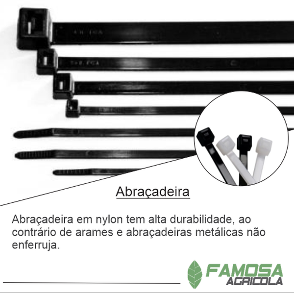 Kit Abraçadeira Nylon 7,0MMx400MM com 100 unidades